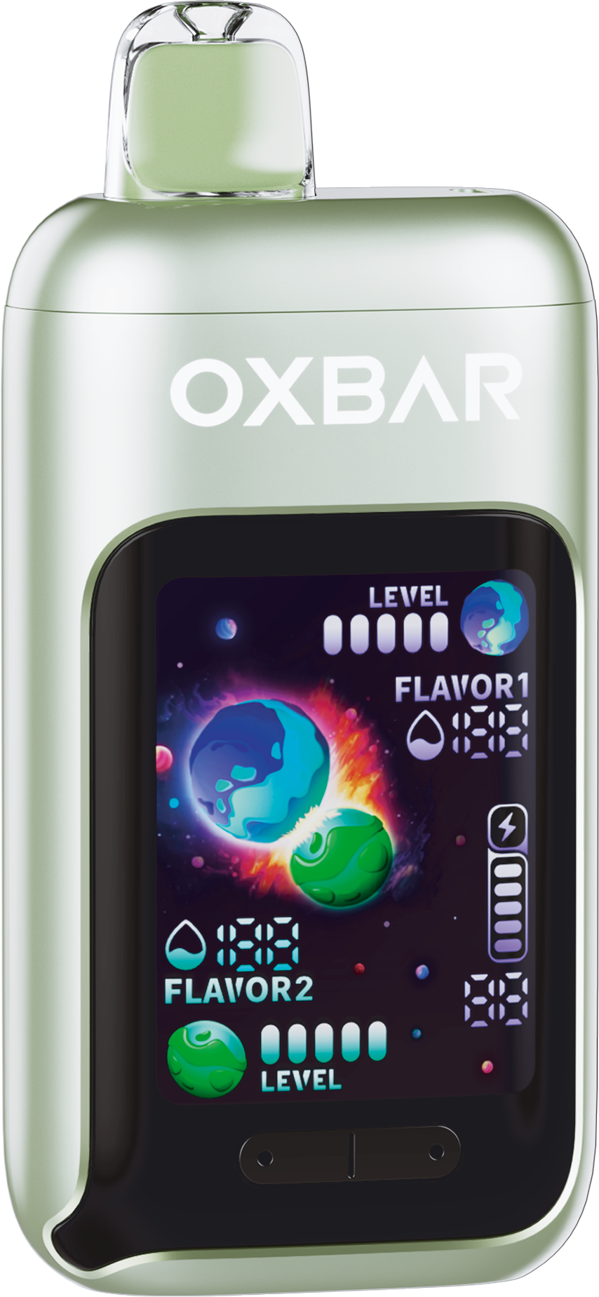 Oxbar DualBlend 55K - Grape Ice Double Apple vape desechable 50,000 puffs 50mg nicotina en Panamá - precio $25 - envío gratis - 100% original